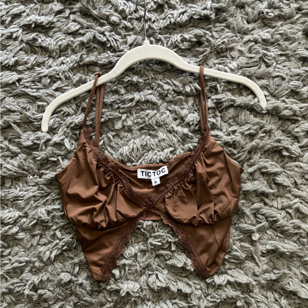 Laura’s Boutique Brown Crop Top